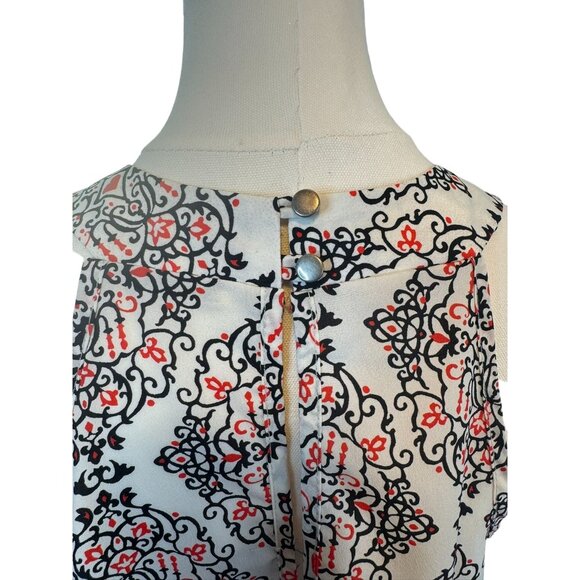 2/$30 Ravish Beyond Size M Halter Neck Top With Black & Red Vintage Design - Picture 9 of 13
